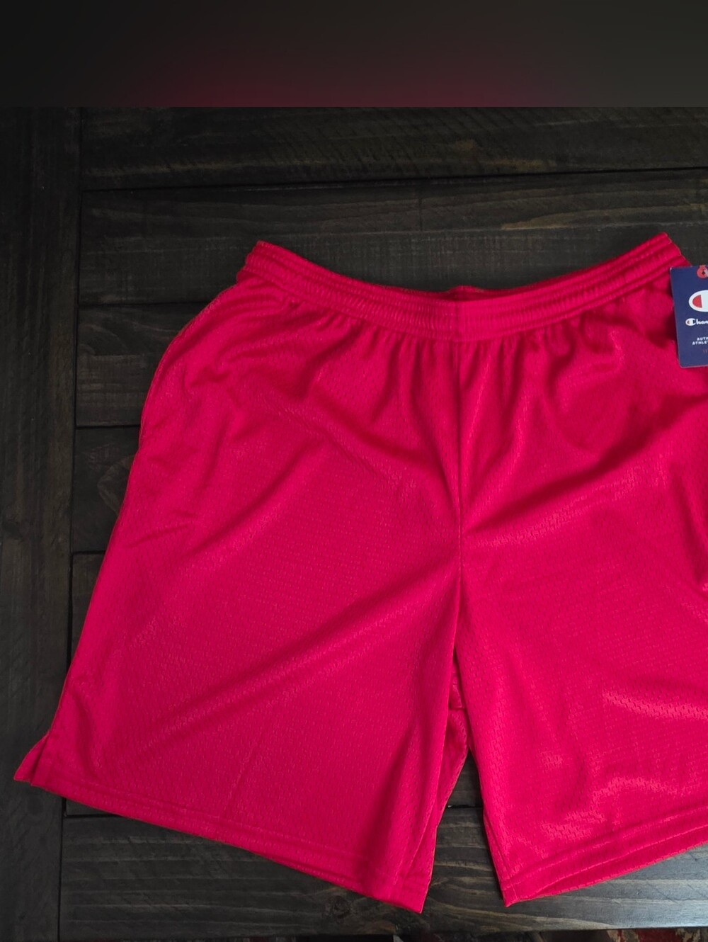 Champion Red Athletic Mesh Shorts